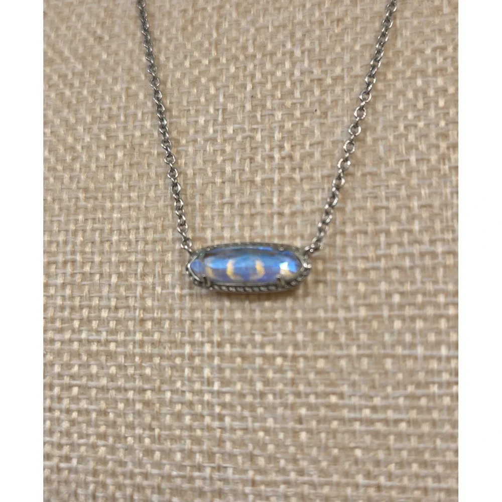 Kendra ScottElisa Statement Short‎ Iridescent Pendant Necklace Adjustable